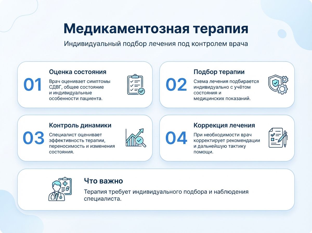 Лечение СДВГ в Веневе у детей и взрослыхинфографика